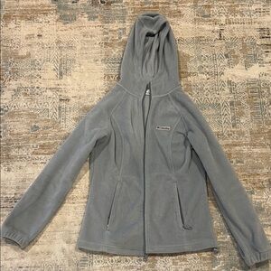 ‼️ Columbia Light Gray Fleece Hooded Jacket ‼️